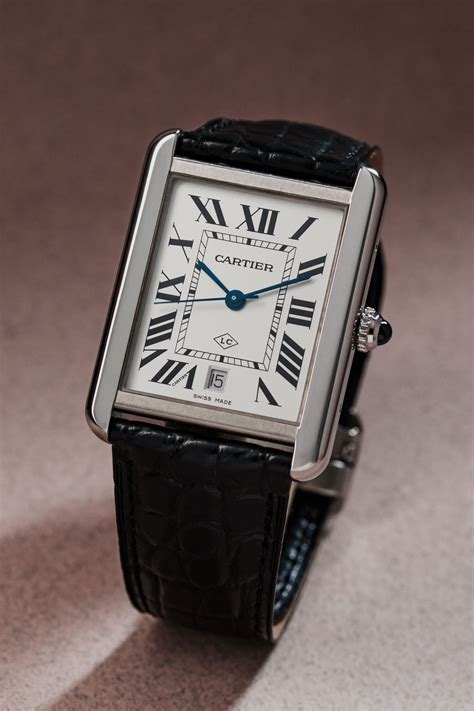 cartier tank solo 3800|cartier leather tank watch.